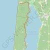 Trace GPS Compostelle - Voie du littoral - Hourtin Plage - Bombannes, itinéraire, parcours