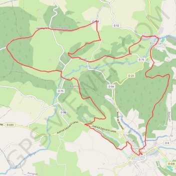 Trace GPS Aurignac - Boussan, itinéraire, parcours