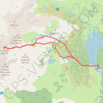 Trace GPS Pic du Carlit, itinéraire, parcours
