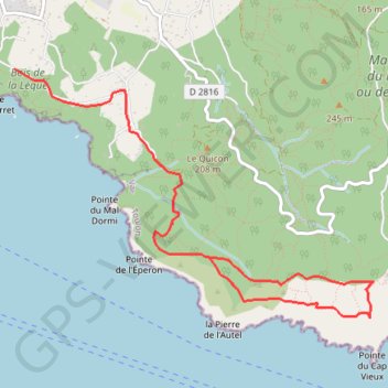 Trace GPS Cap sicié, itinéraire, parcours