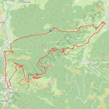 Trace GPS Boucle Sarrancolin Nistos, itinéraire, parcours