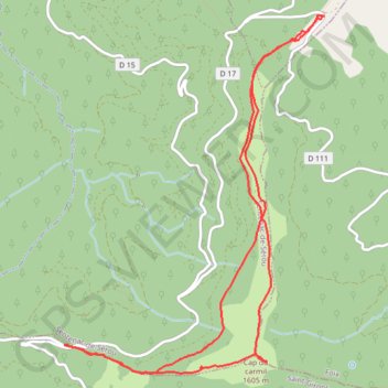 Trace GPS Cap de Carmil - Col de Péguère, itinéraire, parcours