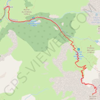 Trace GPS Le Coiro par le vallon nord, itinéraire, parcours