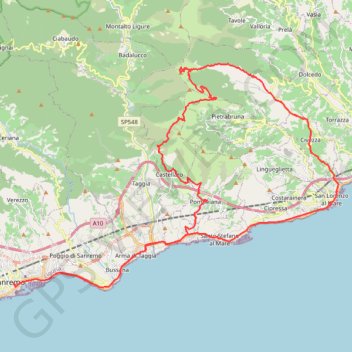 Trace GPS Monte Faudo (vetta), itinéraire, parcours