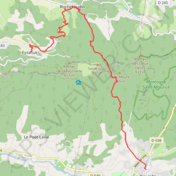Trace GPS Tour du Pays de Dieulefit - Dieulefit à Eyzahut, itinéraire, parcours