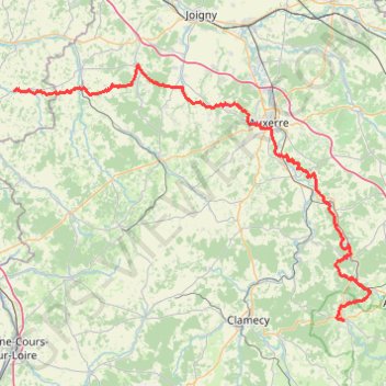 Trace GPS GR13 De Saint-Maurice-sur-Aveyron (Loiret) à Saint-Père (Yonne), itinéraire, parcours