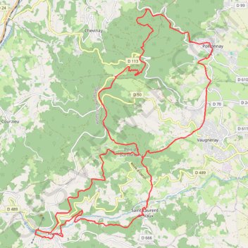 Trace GPS Tourellosie 24 -Pollionnay-Yzeron bis-18900314, itinéraire, parcours