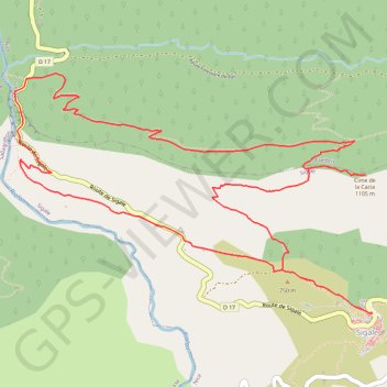Trace GPS Circuit de la Cacia, itinéraire, parcours