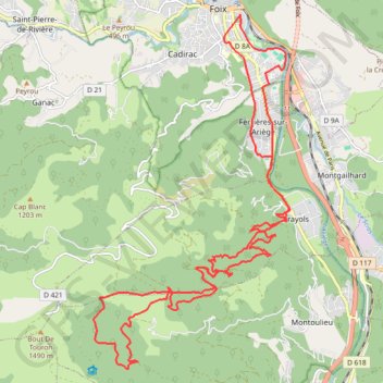 Trace GPS Cascade de la piche, itinéraire, parcours