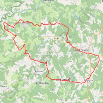 Trace GPS St Estephe 39 kms, itinéraire, parcours