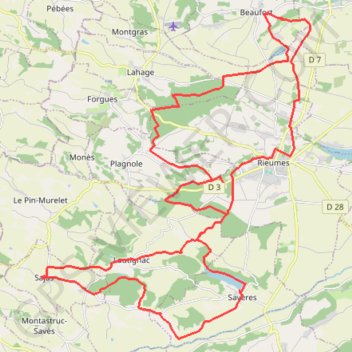 Trace GPS La Cugnalaise, itinéraire, parcours