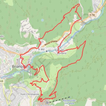 Trace GPS Les forts de Briançon, itinéraire, parcours
