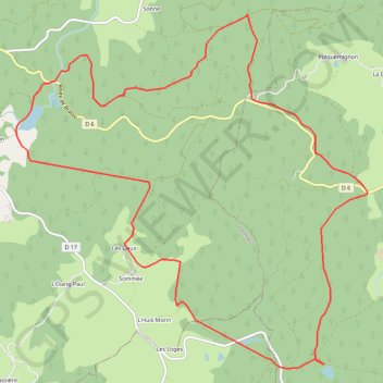Trace GPS Sommée - Lormes - Station sismique, itinéraire, parcours