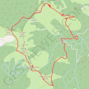 Trace GPS Mont Chalancha, itinéraire, parcours