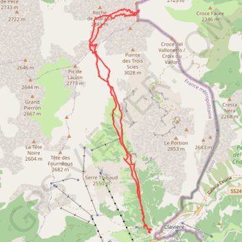 Trace GPS Chalanche Ronde, itinéraire, parcours