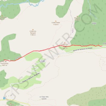 Trace GPS Pic de Fourneuby, itinéraire, parcours
