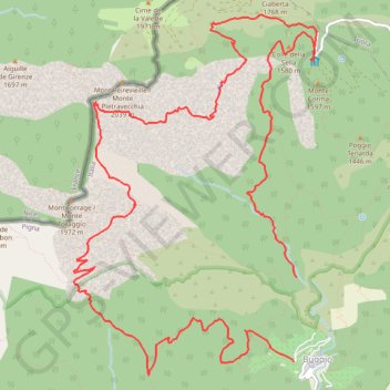 Trace GPS Buggio-rugli-prealba-prati toraggio - incisa-melosa-tane-buggio, itinéraire, parcours