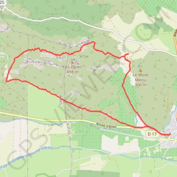Trace GPS Eyguières - Villa romaine, itinéraire, parcours