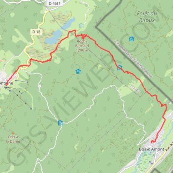 Trace GPS Bois d'Amont Bellefontaine, itinéraire, parcours