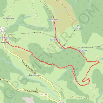 Trace GPS Le Mont-Rond n°4, itinéraire, parcours
