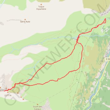 Trace GPS Col du Pourteillou - Gèdre, itinéraire, parcours