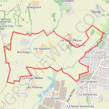 Trace GPS La-Chapelles-des-Fougeretz : Les Cinq Rottes, itinéraire, parcours
