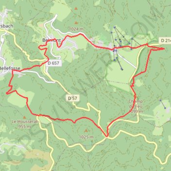 Trace GPS Le grand tour du Champ du Feu, itinéraire, parcours