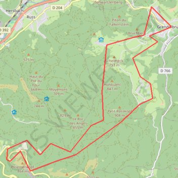 Trace GPS Circuit de la Baraque des Boeufs, itinéraire, parcours