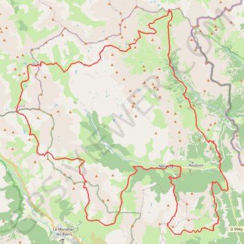 Trace GPS Tour du mont Thabor, itinéraire, parcours