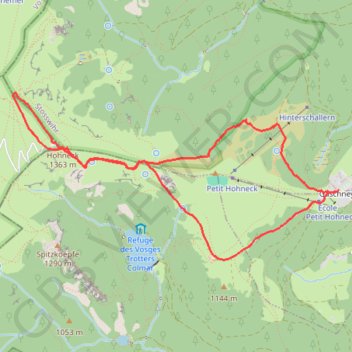 Trace GPS Rando Gaschney le Hohneck, itinéraire, parcours