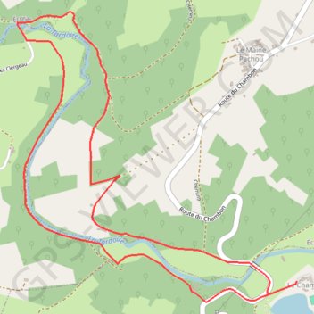 Trace GPS Vallée de la Tardoire - Eymouthiers, itinéraire, parcours