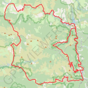 Trace GPS Granite Mont Lozère, itinéraire, parcours