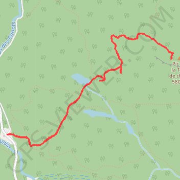Trace GPS Pic de la Tête de Chien, itinéraire, parcours