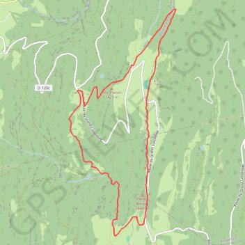 Trace GPS Crêtes du Grand Colombier, itinéraire, parcours