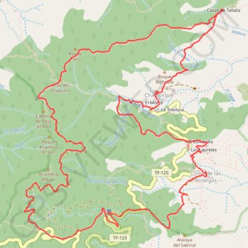 Trace GPS Chamorga-la Cumbrilla-Lomo las Bodegas-Cabezo del Tejo-Tafada-Chamorga, itinéraire, parcours