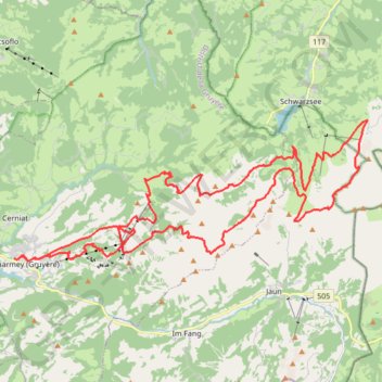 Trace GPS Gruyère Trail Charmey (GTC) 2018, itinéraire, parcours