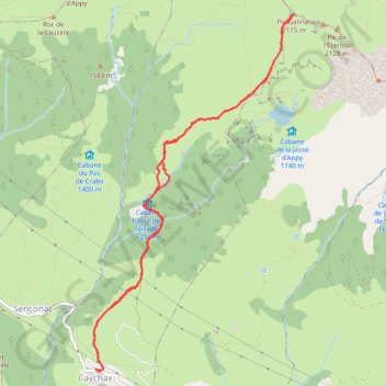 Trace GPS Pic de Galinat par le Cantère de l'étang, itinéraire, parcours