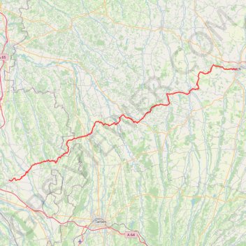 Trace GPS Via Tolosana de Auch à Morlaàs, itinéraire, parcours