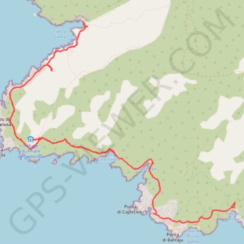 Trace GPS De Tizzano à la Cala di Conca, itinéraire, parcours