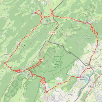 Trace GPS Tour Saint-Cergue - Col de La Faucille - Prémanon, itinéraire, parcours