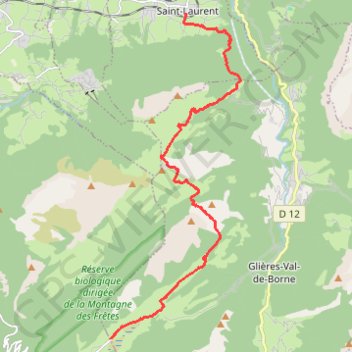 Trace GPS De Saint-Laurent au Plateau des Glières, itinéraire, parcours