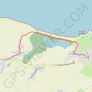 Trace GPS Etape 1 - BARFLEUR à GATTEVILLE-PHARE, itinéraire, parcours