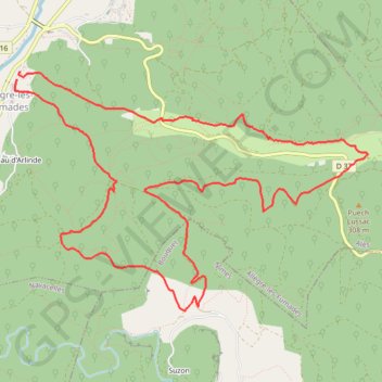 Trace GPS Château d'Allegre - Les fumades, itinéraire, parcours