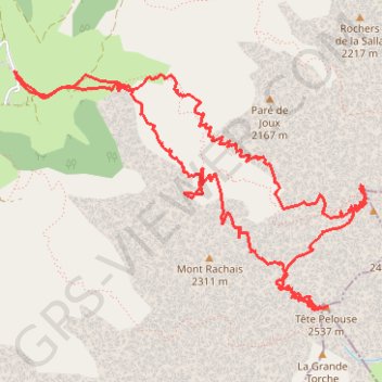 Trace GPS Trou de la Mouche et Tete Pelouse, itinéraire, parcours