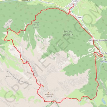 Trace GPS Ceillac Pas du Curé Tête de la SAUM retour Ceillac, itinéraire, parcours