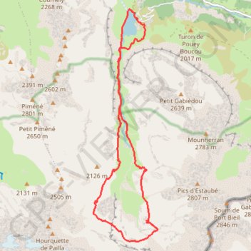 Trace GPS Le Cirque d'Estaubé - Gèdre, itinéraire, parcours