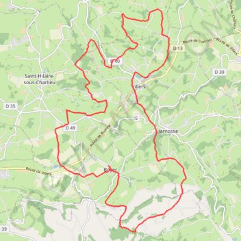 Trace GPS Boyer (Roannais), itinéraire, parcours
