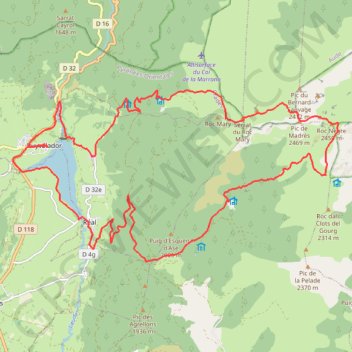 Trace GPS Pic de Madres, itinéraire, parcours