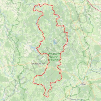 Trace GPS Tour du massif du Morvan, itinéraire, parcours