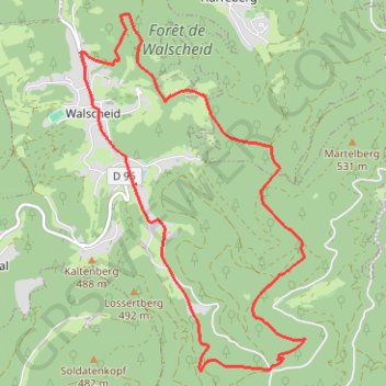 Trace GPS Circuit du Cimetière gallo-romain - Walscheid, itinéraire, parcours